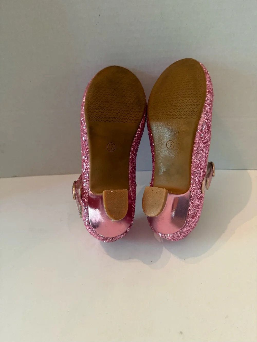 Pandaninjia Ruby Glitter Bow Mary Jane Pump Heels Little Girls 13 NEW